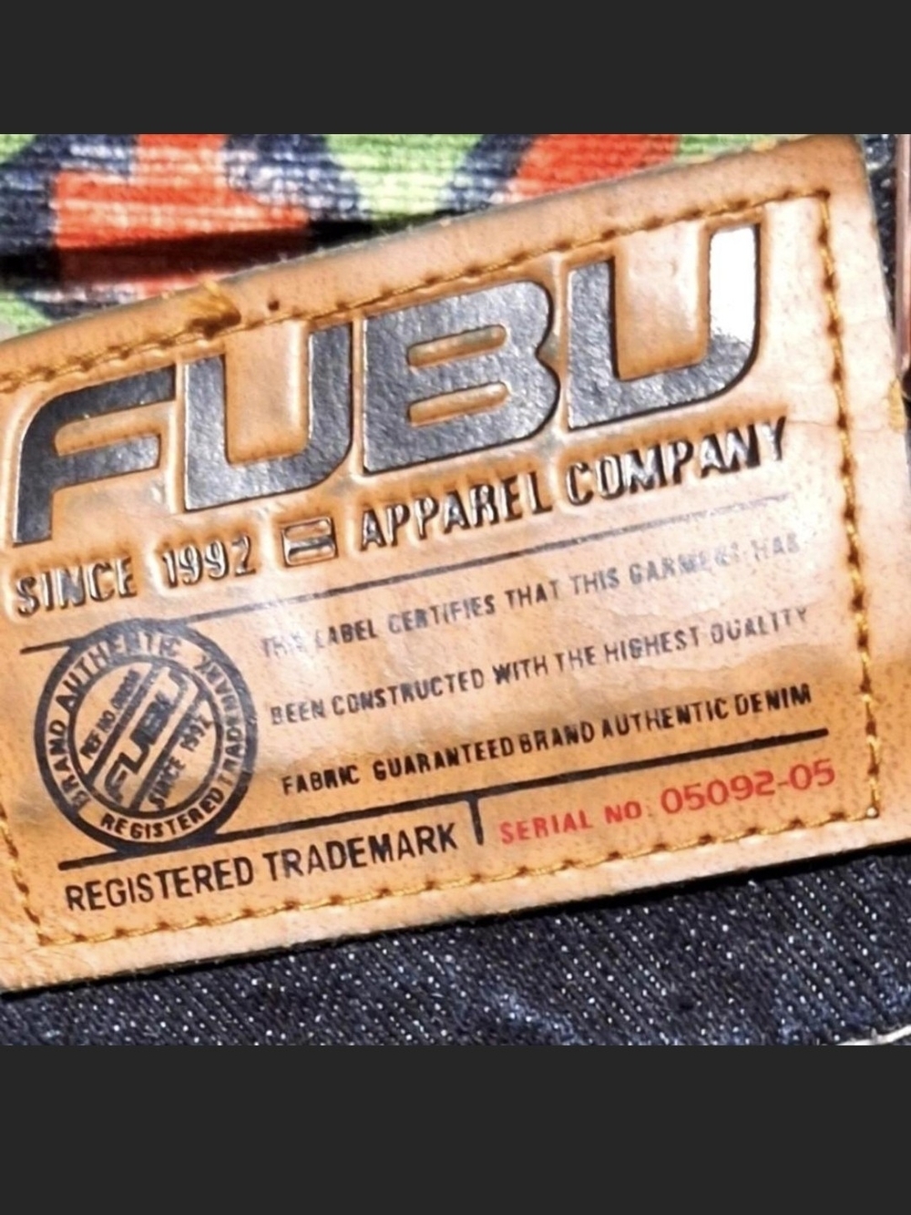 FUBU Dark Blue Relaxed Fit Men's Jeans - Picture 7 of 7
